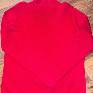 Jeanne Pierre Vibrant Red Knit Sweater 100% cotton